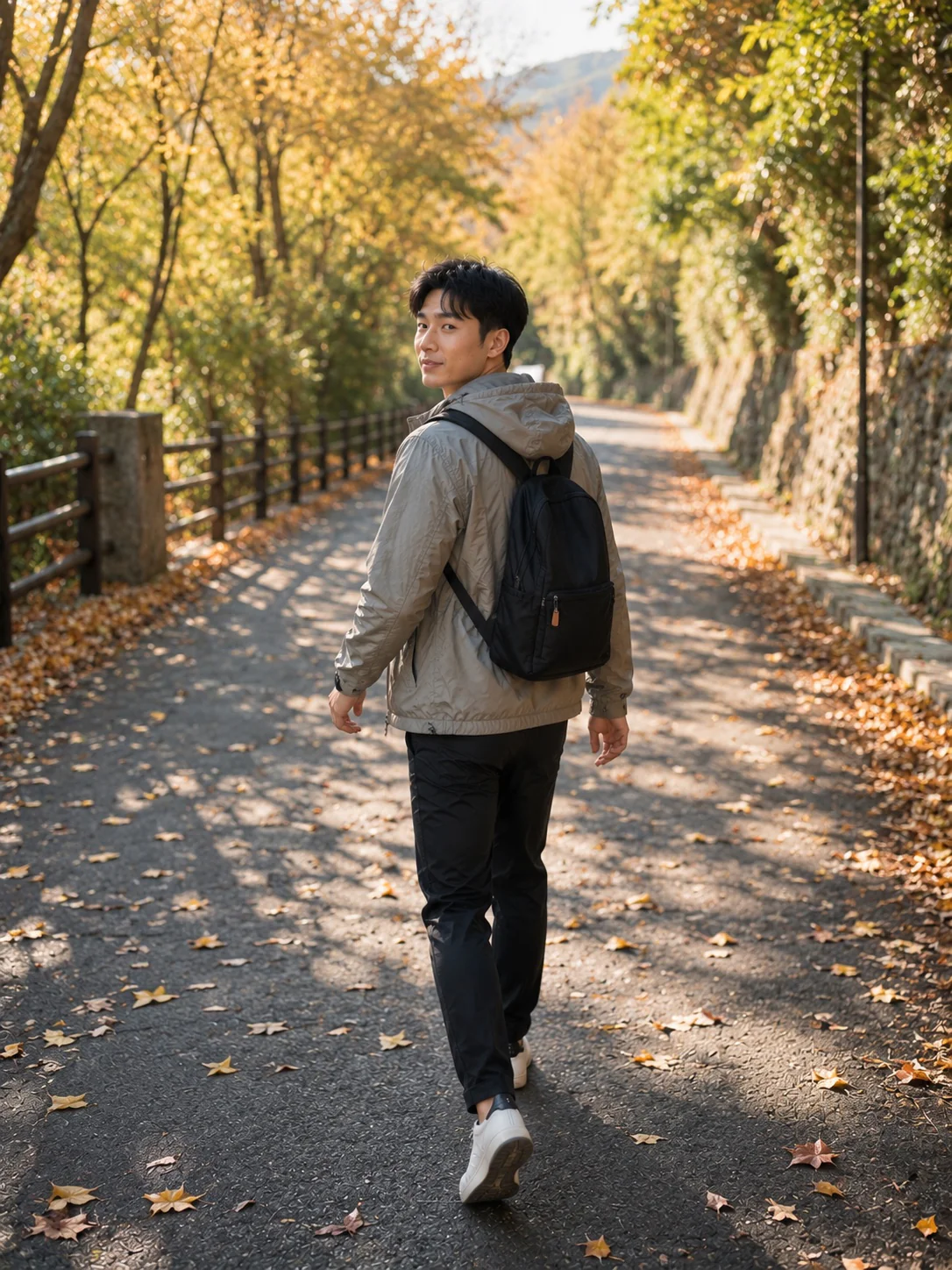旅行回望姿势示范